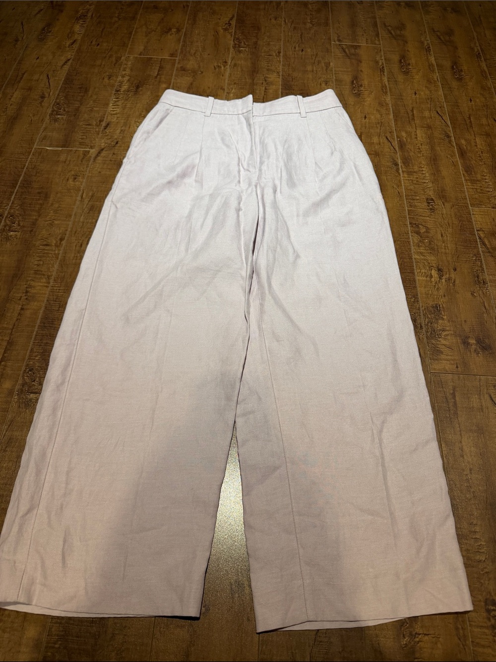Aritzia effortless pants in linen cropped version